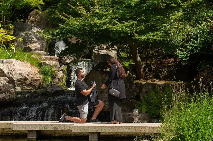 Proposal photography at Kyoto Gardens
