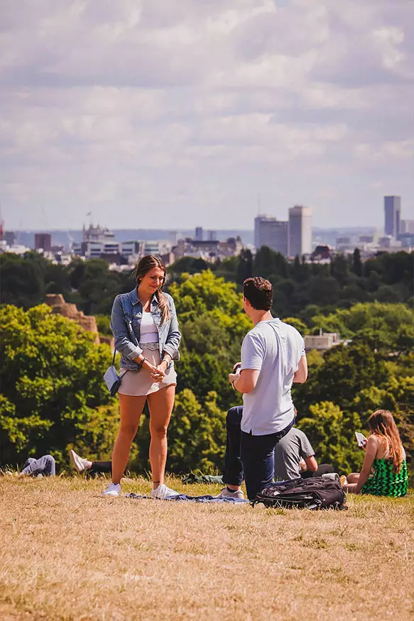 Proposal photography at Primrose Hill