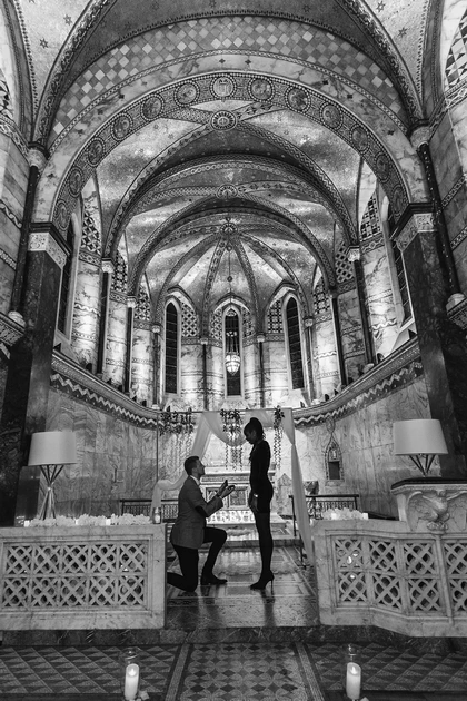Proposal photography at The Fitzrovia Chapel