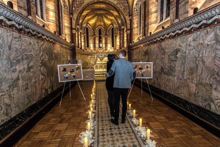 Proposal photography at The Fitzrovia Chapel