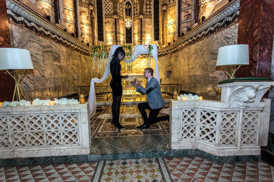 Proposal photography at The Fitzrovia Chapel