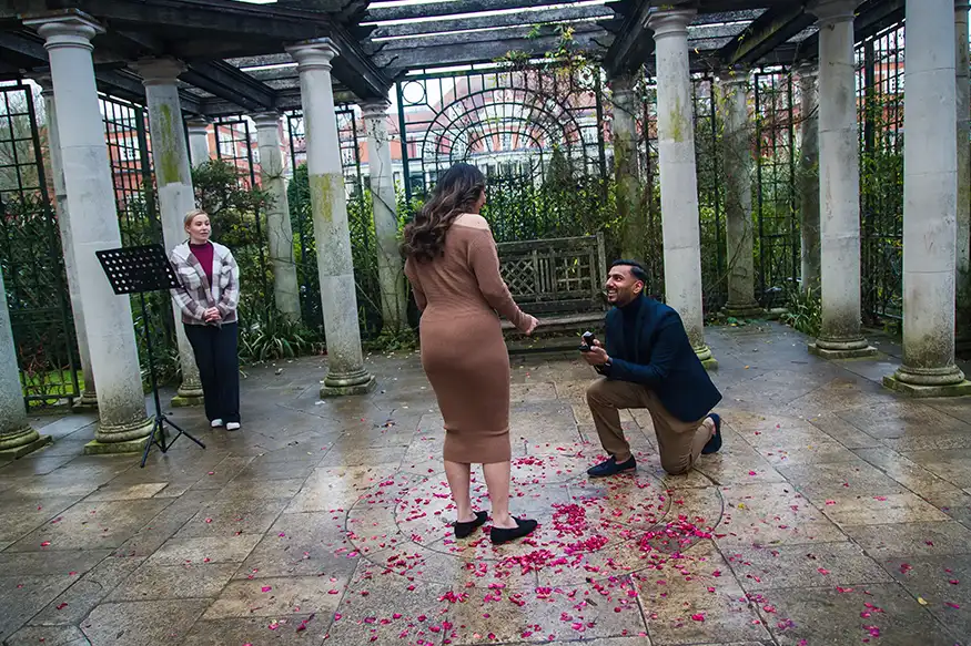Proposal photography at The Hill Garden and Pergola