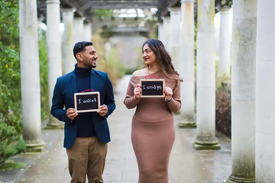 Proposal photography at The Hill Garden and Pergola