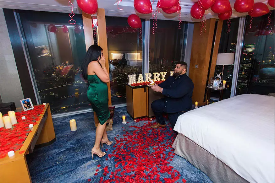 Proposal photography at The Shard